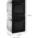 Whirlpool 24-inch, 5.8 cu. ft.  Double Wall Oven with True Convection Technology WOD52ES4MBWOD52ES4MB