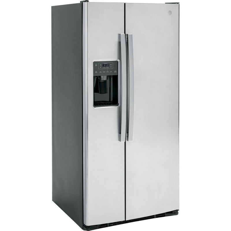 GE 33-inch, 23 cu. ft. Side-By-Side Refrigerator with Water and Ice Dispensing System GSS23GYPFS