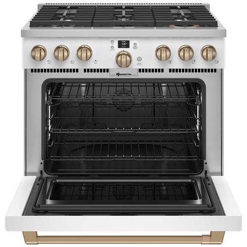 Café 36-inch Freestanding Dual-Fuel Range with 6 Burners C2Y366P4TW2