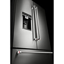 KitchenAid 36-inch, 23.8 cu. ft. Counter-Depth French 3-Door Refrigerator with Ice and Water (Stainless Steel) KRFC704FSS (KRFC704FSS)