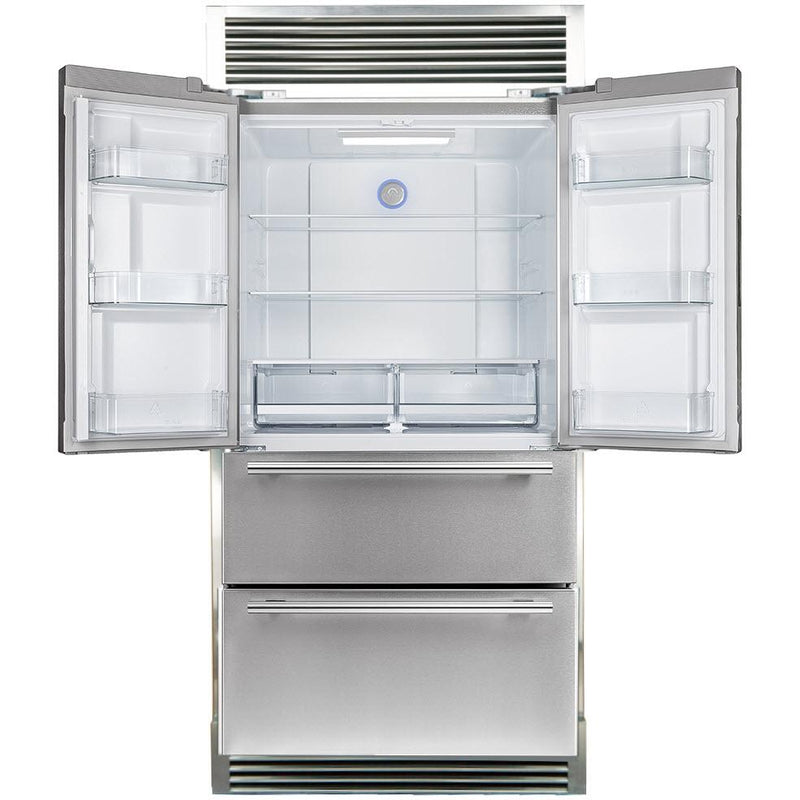 Forno 36-inch, 19.2 cu.ft. Freestanding French 4-Door Refrigerator with Interior Ice Maker FFRBI1820-40SG IMAGE 2