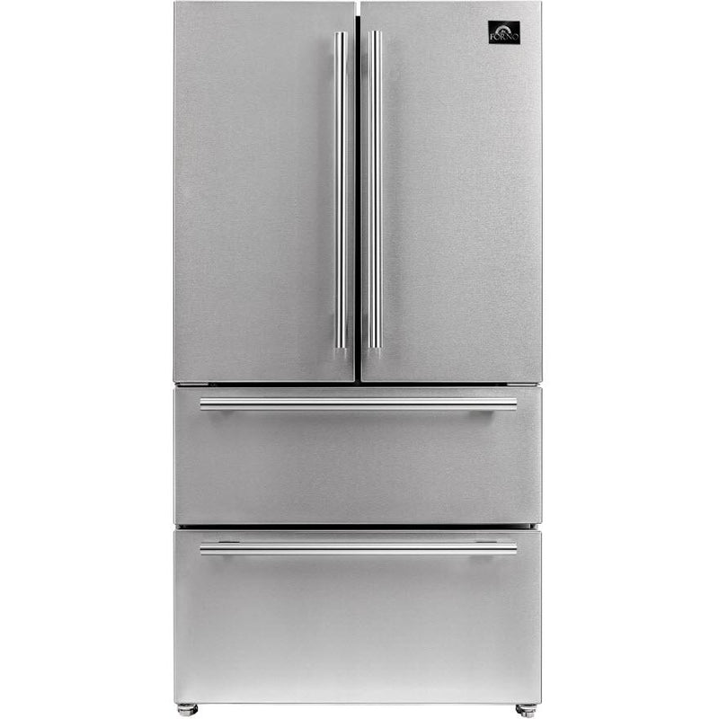 Forno 36-inch, 19.2 cu.ft. Freestanding French 4-Door Refrigerator with Interior Ice Maker FFRBI1820-40SG IMAGE 3