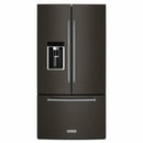 KitchenAid 36-inch, 23.8 cu. ft. Counter-Depth French 3-Door Refrigerator with Ice and Water KRFC704FBS