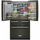 KitchenAid 36-inch, 25.8 cu. ft. French 5-Door Refrigerator with Ice and Water KRMF706EBSKRMF706EBS
