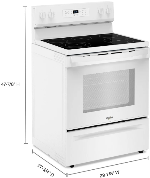 Whirlpool 30-inch Electric Range with Steam Clean (WFES3330RW)