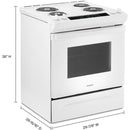 Whirlpool 30-inch Freestanding Electric Range with Frozen Bake™ Technology WEC310S0LW