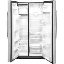 GE 36-inch, 25.1 cu.ft. Freestanding Side-by-Side Refrigerator with Water and Ice Dispensing System GSS25IYNFS