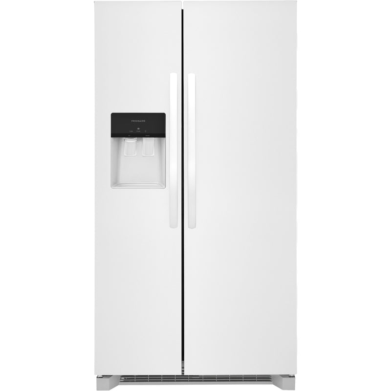 Frigidaire 36-inch, 25.6 cu.ft. Freestanding Side-by-Side Refrigerator with Ice and Water Dispensing System FRSS2623AW