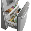 GE Profile 36-inch, 22.1 cu.ft. Counter-Depth French 3-Door Refrigerator with External Water and Ice Dispensing System PYD22KYNFSPYD22KYNFS