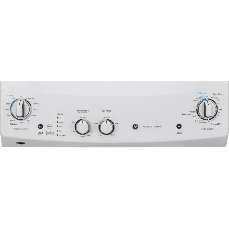 GE Stacked Washer/Dryer Electric Laundry Center GUV27ESSMWW (GUV27ESSMWW)