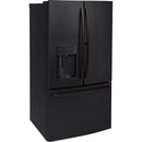 GE 36-inch, 27.8 cu.ft. Freestanding French 3-Door Refrigerator with Ice and Water Dispensing System GFE28GELDS