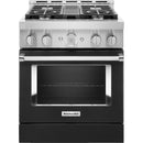 KitchenAid 30-inch Freestanding Gas Range with Even-Heat™ True Convection KFGC500JBKKFGC500JBK