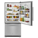 KitchenAid 33-inch, 22.1 cu. ft. Bottom Freezer Refrigerator KRBR102ESS