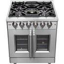 Forno 30-inch Freestanding Dual Fuel Range with 5 Burners FFSGS6439-30