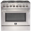 Forno Galiano Alta Qualita 36-inch Freestanding Dual Fuel Range with Convection Technology FFSGS6156-36FFSGS615636