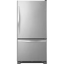 Whirlpool 33-inch, 22 cu. ft. Bottom Freezer Refrigerator with Icemaker (Stainless Steel)WRB322DMBM