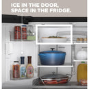 GE 36-inch, 22.1 cu.ft. Counter-Depth French 3-Door Refrigerator with external water and ice dispensing system GYE22GYNFS