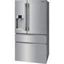Frigidaire Professional 36-inch, 21.8 cu.ft. Counter-Depth French 4-Door Refrigerator with External Water and Ice System PRMC2285AF