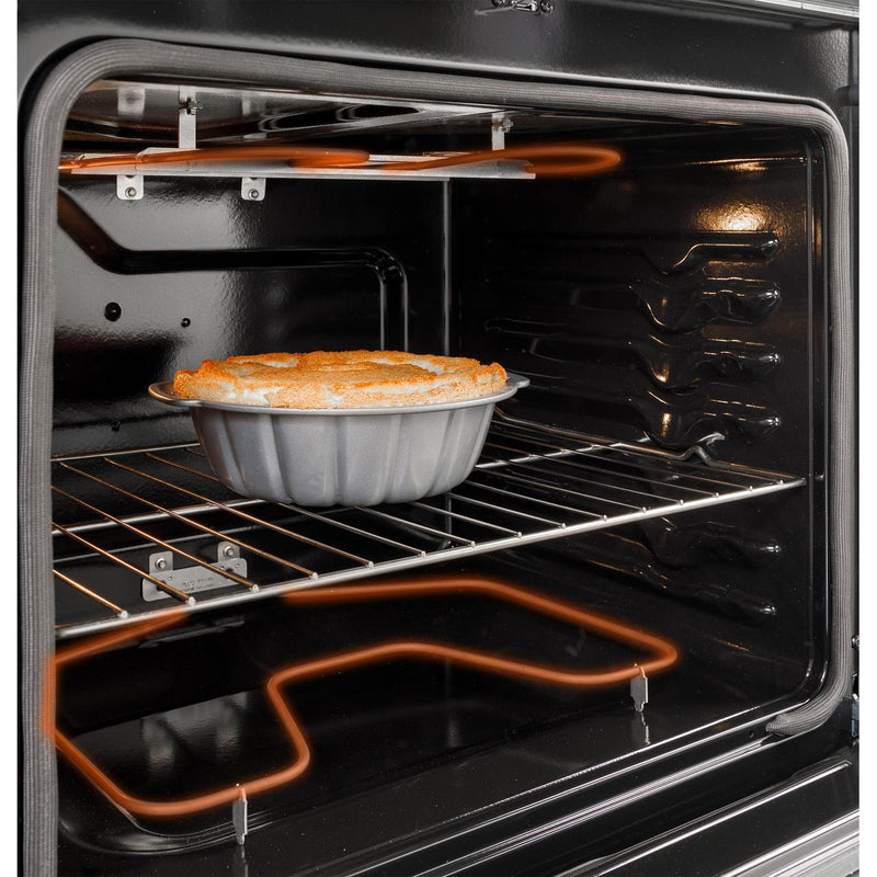 GE 30-inch Freestanding Electric Range with Steam Clean GRF400SVSS