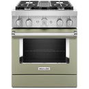 KitchenAid 30-inch Freestanding Dual Fuel Range with Even-Heat™ True Convection KFDC500JAVKFDC500JAV