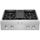 KitchenAid 30-inch Built-in Gas Rangetop with Ultra Power™ Dual-Flame Burners KCGC500JSSKCGC500JSS