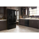 Whirlpool 36-inch, 24.7 cu. ft. French 3-Door Refrigerator with Ice and Water Dispensing System (Black)WRF555SDHB