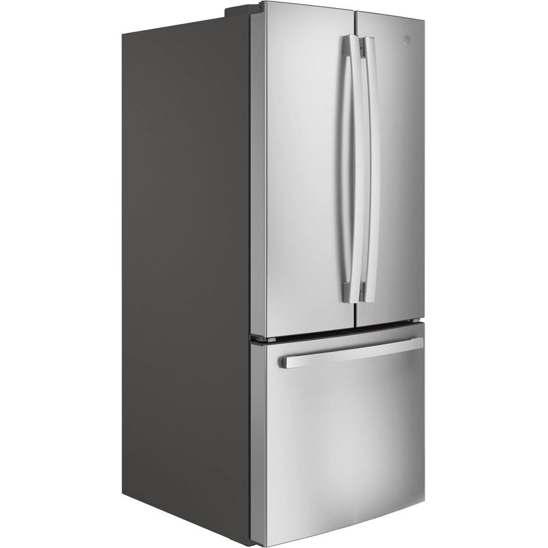 GE 30-inch, 20.8 cu.ft. Freestanding French 3-Door Refrigerator with Interior Ice Maker GNE21FYKFS IMAGE 2