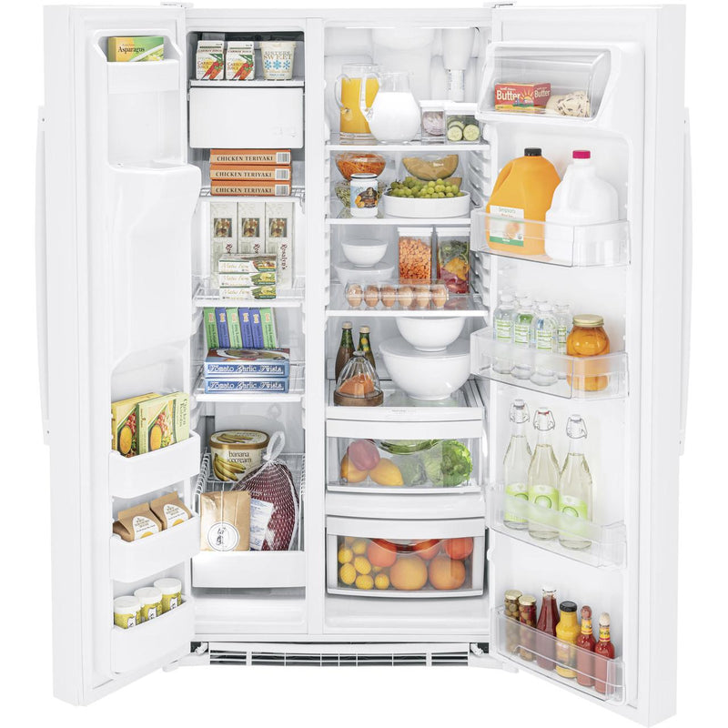 GE 36-inch 25.3 cu.ft. Freestanding Side-by-Side Refrigerator with LED Lighting GSE25GGPWW IMAGE 7