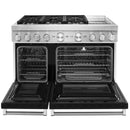 KitchenAid 48-inch Freestanding Dual Fuel Range with Even-Heat™ True Convection KFDC558JBKKFDC558JBK