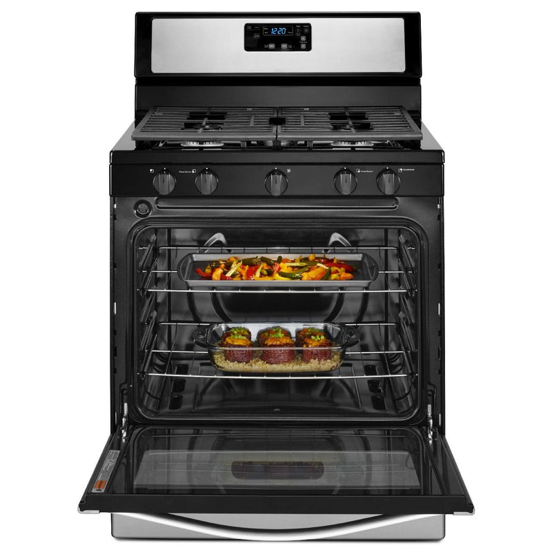 Whirlpool 30-inch Freestanding Gas Range with AccuSimmer® Burner WFG505M0BS