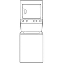 Frigidaire Stacked Washer/Dryer Electric Laundry Center FLCE7523AW IMAGE 1