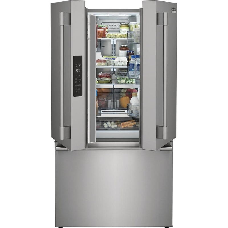 Frigidaire Professional 36-inch, 23.3 cu. ft. Counter-Depth French 3-Door Refrigerator with Digital Display PRFG2383AF IMAGE 4