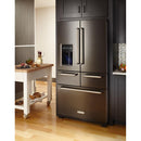 KitchenAid 36-inch, 25.8 cu. ft. French 5-Door Refrigerator with Ice and Water KRMF706EBSKRMF706EBS
