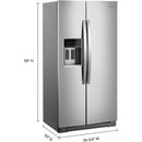 Whirlpool 36-inch, 20 cu.ft. Counter-Depth Side-by-Side Refrigerator with In-Door-Ice® WRS970CIHZWRS970CIHZ