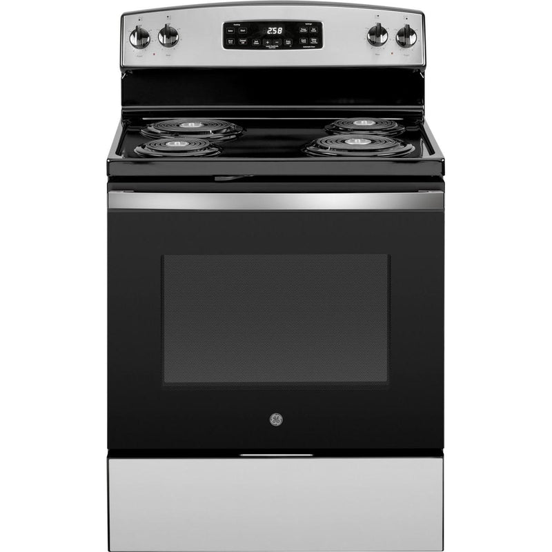 GE 30-inch Freestanding Electric Range with Self-Clean Oven JB258RTSS