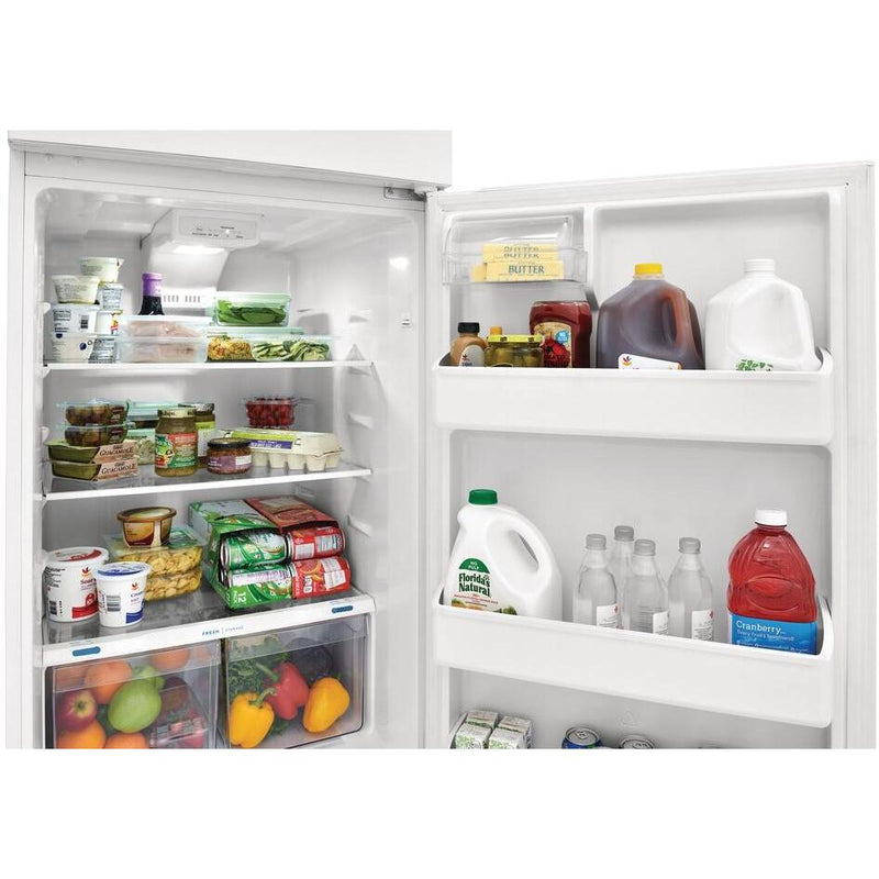 Frigidaire 28-inch, 17.6 cu.ft. Freestanding Top Freezer Refrigerator with LED Lighting FFHT1822UW