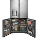 Caf? 36-inch, 27.4 cu. ft. French 4-Door Refrigerator (Platinum Glass) (CQE28DM5NS5)CQE28DM5NS5