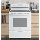 GE 30-inch Freestanding Electric Range with Self-Clean Oven JB645DK (White)JB645DKWW