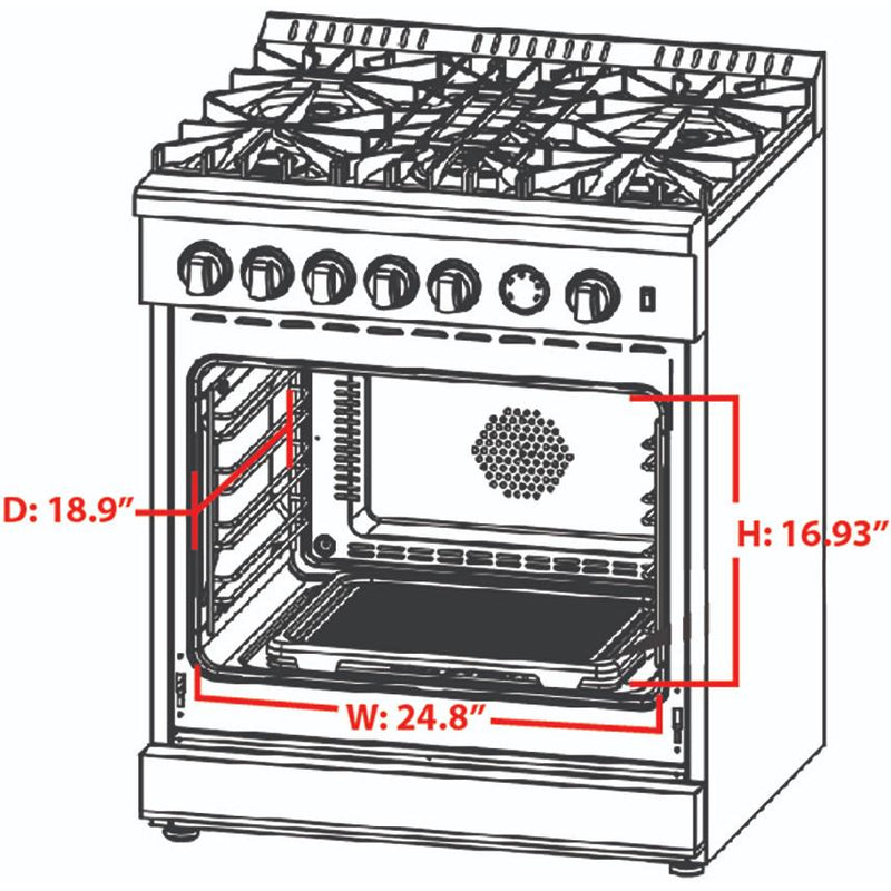 Forno Lazio 30" Freestanding Gas Range FFSGS6276-30 IMAGE 14