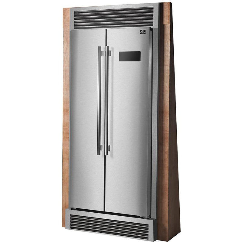 Forno 37-inch, 15.62 cu. ft. Built-in Side-by-Side Refrigerator FFRBI1805-37SG IMAGE 6