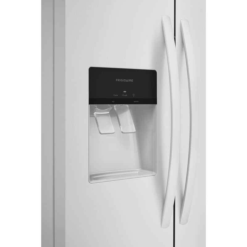 Frigidaire 36-inch, 25.6 cu.ft. Freestanding Side-by-Side Refrigerator with Ice and Water Dispensing System FRSS2623AW