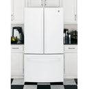 GE 36-inch, 27 cu.ft. Freestanding French 3-Door Refrigerator with Internal Water Dispenser GNE27JGMWW