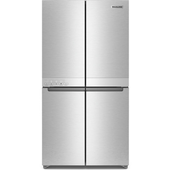 KitchenAid 36-inch, 19.4 cu. ft. Counter-Depth 4-Door Refrigerator with PrintShield™ Finish KRQC506MPS IMAGE 1