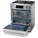  Thor Kitchen 30-inch Freestanding Gas Range with Convection Technology TRG3001LP IMAGE 2