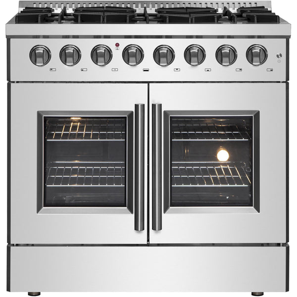 Forno Galiano 36" Freestanding French Door Dual Fuel Range FFSGS6356-36 IMAGE 1