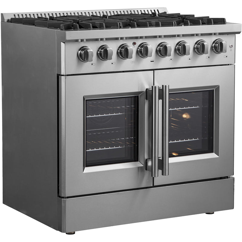 Forno 36-inch Freestanding Dual Fuel Range with True European Convecti