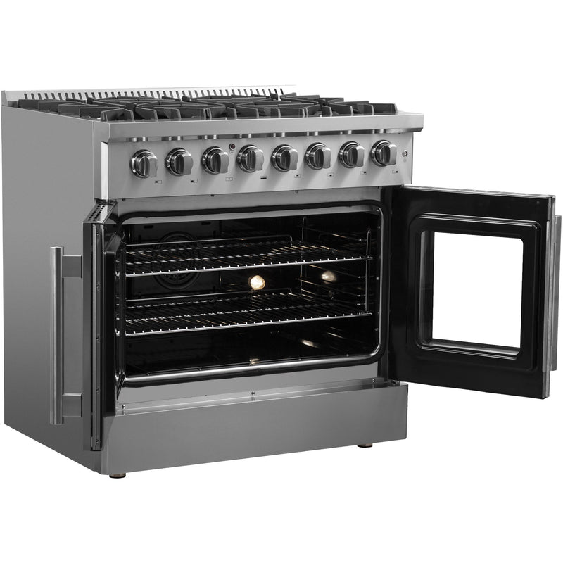 Forno Galiano 36" Freestanding French Door Dual Fuel Range FFSGS6356-36 IMAGE 4