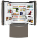 GE 36-inch, 22.1 cu.ft. Counter-Depth French 3-Door Refrigerator with external water and ice dispensing system GYE22GMNES