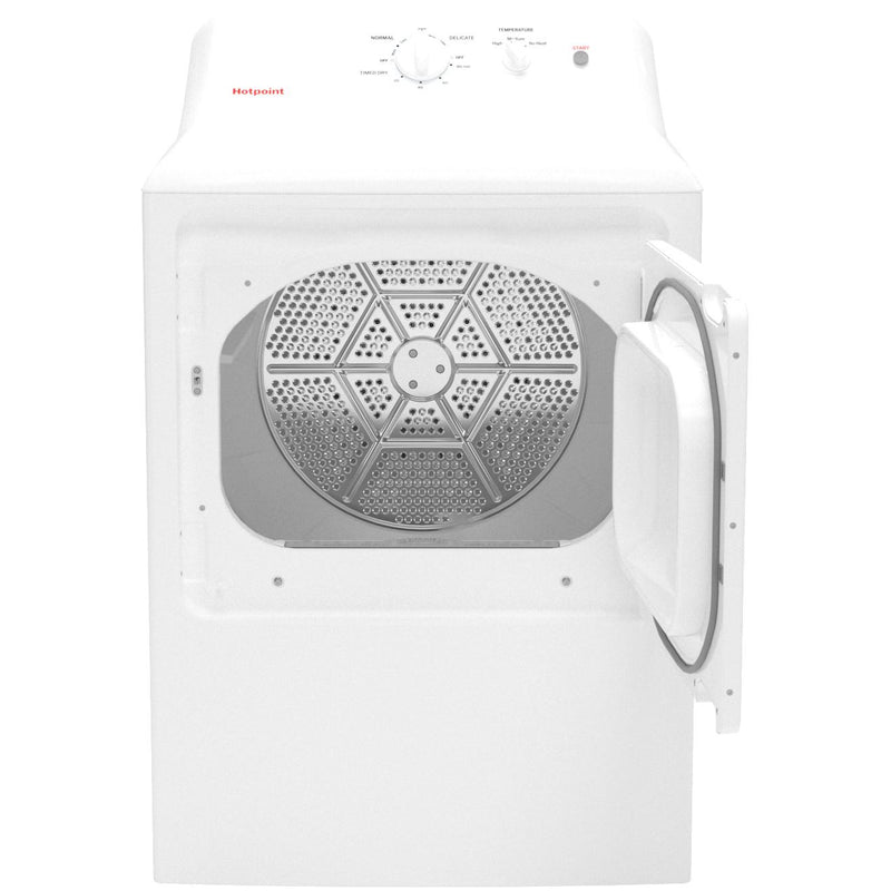 Hotpoint 6.2 cu. ft. Electric Dryer with Reversible Door HTX26EASWWW