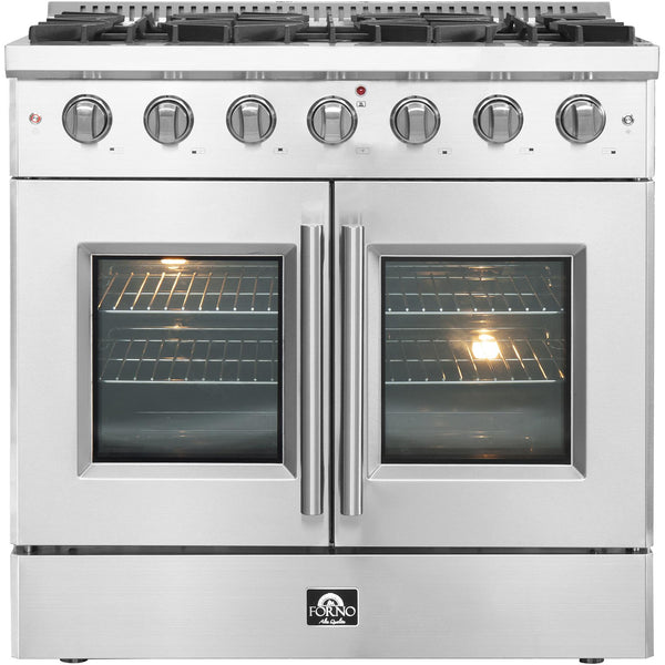 Forno Galiano 36" Freestanding French Door Gas Range FFSGS6444-36 IMAGE 1